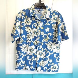 Bullhead Island Series Mens Hawaiian Floral Short Sleeve Button Up Shirt XL